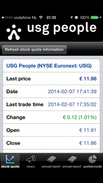 USG People investor news - iphone1