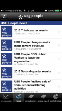 USG People investor news - iphone1